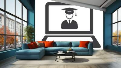 e-learning virtual online education icon Wall mural