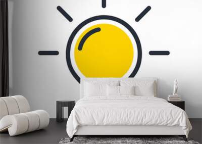 light bulb icon. thin line editable stroke vector illustration. Wall mural