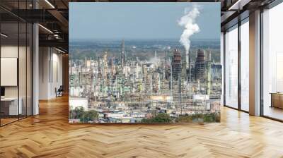 Oil refinery plant in Louisiana, USA. Wall mural