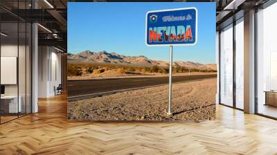 Welcome to Nevada road sign Wall mural