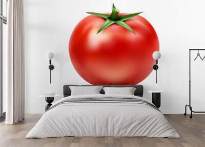 vector tomato isolated on white background Wall mural