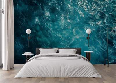 top view of ocean surface Wall mural