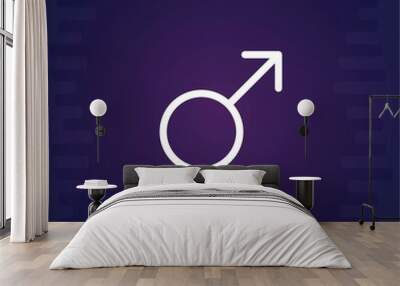 male vector icon modern illustration Wall mural