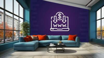 online banking vector icon modern illustration Wall mural