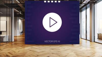 play button vector icon Wall mural