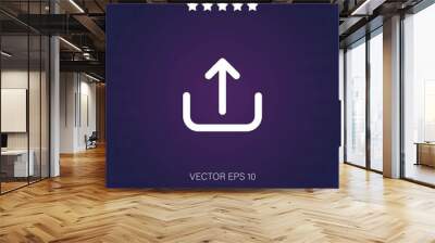 Upload vector icon Wall mural