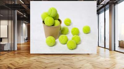 Tennis balls background Wall mural