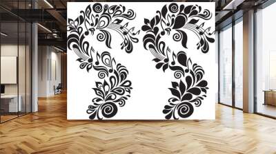 Decorative musical floral theme Wall mural