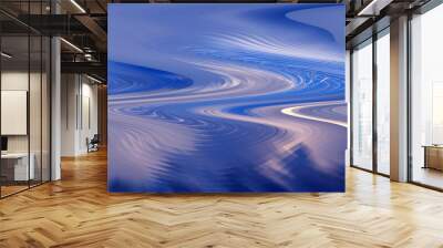 blue waves  Wall mural