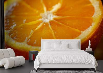 close up of orange slice Wall mural