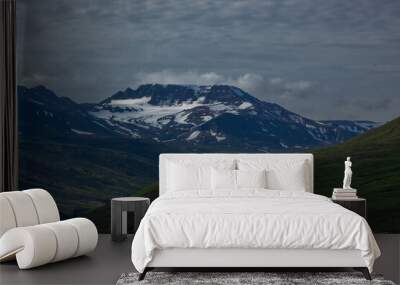 Iceland mountain with snow on top Wall mural