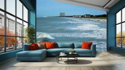 Ocean waves and the beach Wall mural