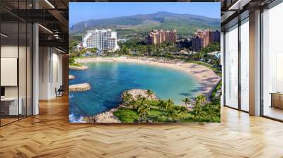 Kapolei, Hawaii on the west coast of Oahu, Hawaii, and its resorts and lagoons Wall mural