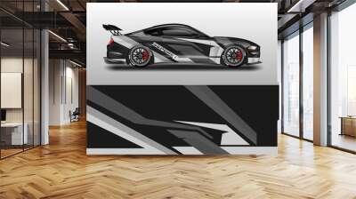 Car decal wrap company designs vector . Livery wrap company , van , cargo, truck . Wall mural