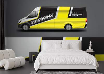 Van Wrap Livery design. Ready made printed wrap design for Van. Wall mural