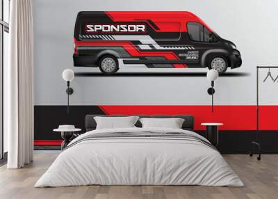 Van Wrap Livery design. Ready made printed wrap design for Van. Wall mural