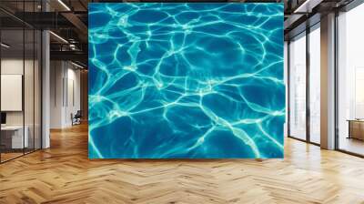 Swimming pool water sun reflection background. Ripple Water. Wall mural