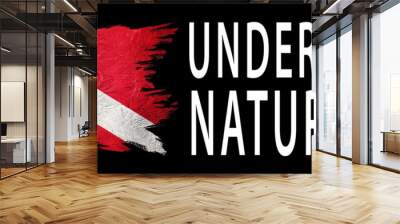 Underwater Naturalist, Diver Down Flag, Scuba flag Wall mural