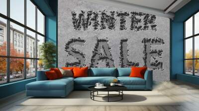 Winter Sale banner, Winter season sale Wall mural