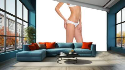 Full length portrait of young woman in lingerie Wall mural