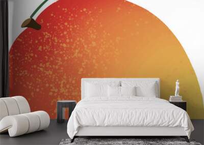 Color mango fruit illustration icon Wall mural