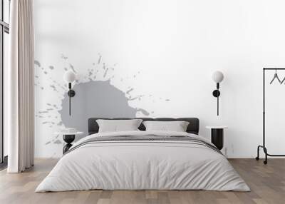 grunge gray aquarelle splash texture background Wall mural