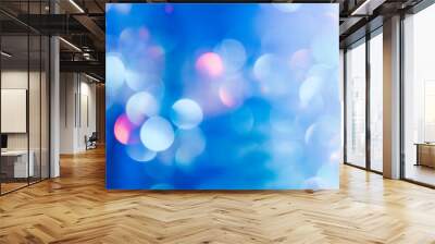 Defocused abstract colorful lights background. Bokeh light. Wall mural