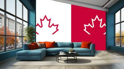 Maple Leaf Logo. Canada leaves Vector Icon. Symbol Illustration. Wall mural