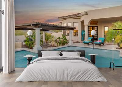 A luxury home swimming pool Wall mural