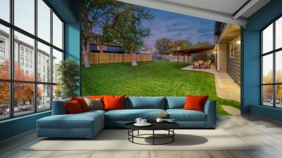 back yard in the evening  Wall mural