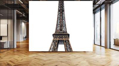 eiffel tower isolated on white Wall mural