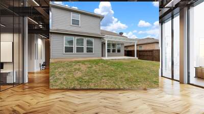 Home with a fenced back yard Wall mural