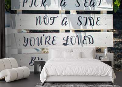 Wedding Sign  Wall mural