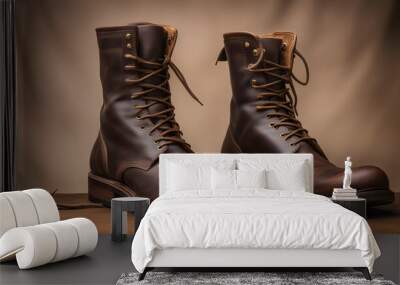 leather boots Wall mural