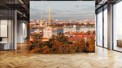 St. Petersburg,  View from St. Isaac's Cathedral to St. Petersburg Wall mural