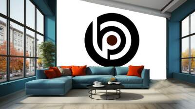 Modern Logo Solution Letter BP Wall mural