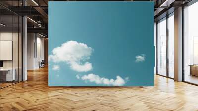 Blue sky background with cumulus clouds Wall mural