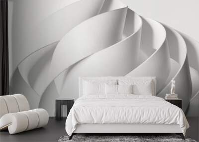 Creative image with curved elements, abstract. Wall mural