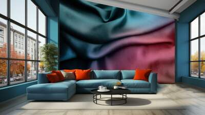 Elegant satin silk with waves, abstract background Wall mural