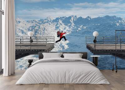 Jump obstacle Wall mural