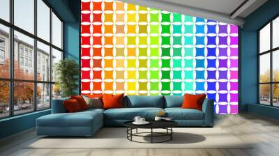 Rainbow colored abstract vector background, symmetrical shapes. EPS10 Wall mural