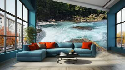 waterfall in the mountains Wall mural