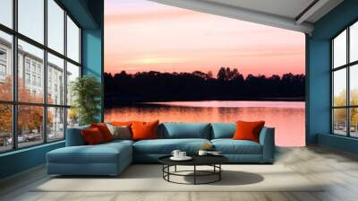 Pink sunset Wall mural