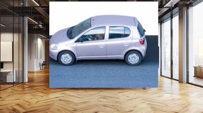 small compact female car isolated Wall mural