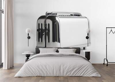 Chrome Toaster on White Background Wall mural