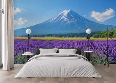 Mount Fuji and Lavender Field Wall mural