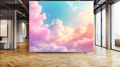 Pastel Dreamscape: A Canvas of Clouds Wall mural