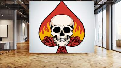 Ace of spade skull  Wall mural