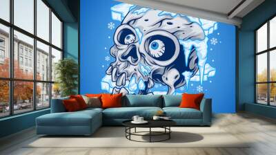 Skull freeze Wall mural