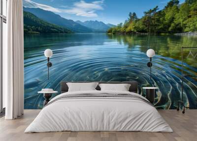 crystal clear water ripples Wall mural